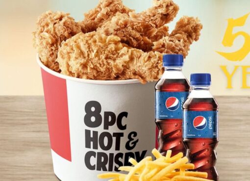 KFC, Kipdag, 50 Years Bucket, Variety Bucket, Hot & Crispy Bucket